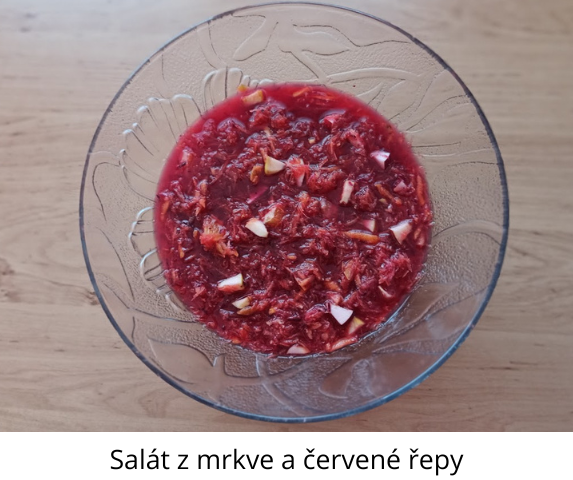 Salát z mrkve a červené řepy